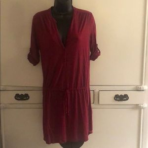 Three dots:  3/4 sleeve knit dress.